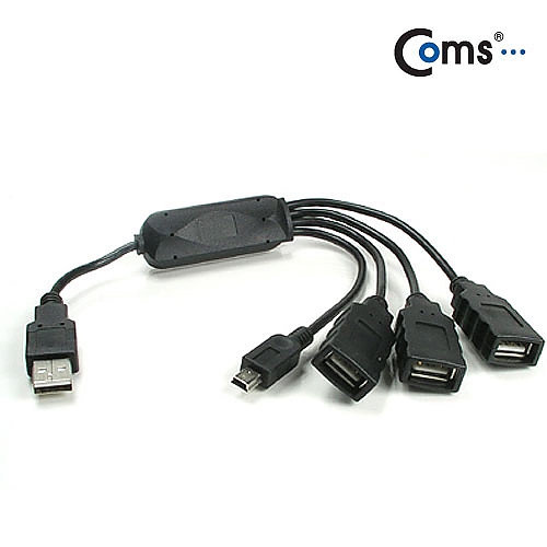 Coms USB2.0 4포트 허브 - 문어발 형태 미니 5핀 단자 Coms USB2.0 4포트 허브 - 문어발 형태 미니 5핀 단자
